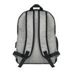 Diebstalhsicherer Rucksack aus Polyester mit verstecktem Fach farbe grau zweite Ansicht