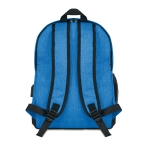 Diebstalhsicherer Rucksack aus Polyester mit verstecktem Fach farbe köngisblau zweite Ansicht