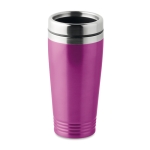 Doppelwandiger Thermosbecher mit Trinkschiebeöffnung, 400 ml farbe pink