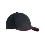 Baseball Cap mit 6 Paneele und Klettverschluss bedrucken farbe rot