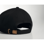 Baseball Cap mit 6 Paneele und Klettverschluss bedrucken farbe weiß dritte Ansicht