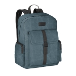 Laptoprucksack aus Canvasbaumwolle im Outdoor-Stil, 15,6'' farbe blau