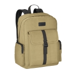 Laptoprucksack aus Canvasbaumwolle im Outdoor-Stil, 15,6'' farbe khaki