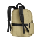 Laptoprucksack aus Canvasbaumwolle im Outdoor-Stil, 15,6'' farbe khaki vierte Ansicht