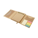 Set mit Block und Post-It als ökologisches Geschenk für Ihre Kunden farbe natürliche farbe vierte Ansicht