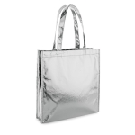 Glänzende Non-Woven-Tasche in Silber oder Gold, 90 g/m2 farbe silber