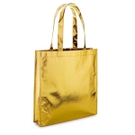 Glänzende Non-Woven-Tasche in Silber oder Gold, 90 g/m2 farbe gold