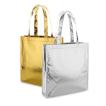 Glänzende Non-Woven-Tasche in Silber oder Gold, 90 g/m2 Ansicht in vielen Farben