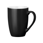 Moderne Kaffeetasse aus Keramik in vielen bunten Farben, 370 ml farbe schwarz