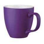 Becher mit weißer Innenseite und farbiger matten Außenfläche, 460 ml farbe violett