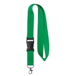 Lanyard aus Polyester mit abnehmbarer Schnalle als Werbemittel farbe grün