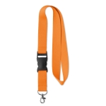 Lanyard aus Polyester mit abnehmbarer Schnalle als Werbemittel farbe orange