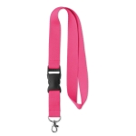 Lanyard aus Polyester mit abnehmbarer Schnalle als Werbemittel farbe rosa