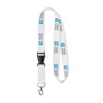 Lanyard aus RPET mit abnehmbarer Schnalle als Werbeartikel Ansicht mit Druckbereich