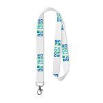 Lanyard aus RPET mit Karabiner für Sublimationsdruck Ansicht mit Druckbereich