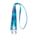 Lanyard Duo Sublim 15mm Ansicht mit Druckbereich