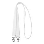 RPET Lanyard mit zwei Karabiner speziell für Sublimationsdruck farbe weiß