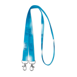 RPET Lanyard mit zwei Karabiner speziell für Sublimationsdruck Ansicht mit Druckbereich