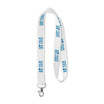 Lanyard aus Bio-Baumwolle mit Karabinerverschluss bedrucken Ansicht mit Druckbereich