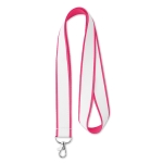 Lanyard aus Satin mit farblicher Unterschicht bedrucken farbe rosa