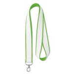 Lanyard aus Satin mit farblicher Unterschicht bedrucken farbe lindgrün