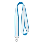 Lanyard aus Satin mit farblicher Unterschicht bedrucken farbe hellblau