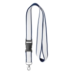 Lanyard mit farblicher Unterschicht und abnehmbarer Schnalle farbe blau