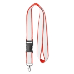 Lanyard mit farblicher Unterschicht und abnehmbarer Schnalle farbe rot