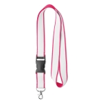 Lanyard mit farblicher Unterschicht und abnehmbarer Schnalle farbe rosa