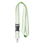 Lanyard mit farblicher Unterschicht und abnehmbarer Schnalle farbe lindgrün