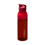 Tritan Trinkflasche mit farbigem Körper, BPA-frei, für Werbung, 650 ml farbe rot-transparent zweite Vorderansicht