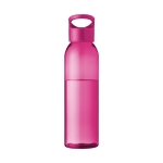 Tritan Trinkflasche mit farbigem Körper, BPA-frei, für Werbung, 650 ml farbe rosa-transparent Ansicht mit Tampondruck