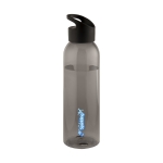 Tritan Trinkflasche mit farbigem Körper, BPA-frei, für Werbung, 650 ml farbe schwarz-transparent Ansicht mit Tampondruck