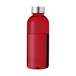 Leichte Tritantrinkflasche als langlebiges Geschenk, BPA-frei, 600 ml farbe rot-transparent zweite Vorderansicht