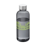 Leichte Tritantrinkflasche als langlebiges Geschenk, BPA-frei, 600 ml farbe schwarz-transparent zweite Ansicht mit Logo