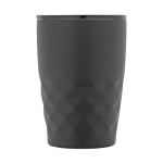 Thermobecher mit geometrischem Design als Messegeschenk, 350 ml farbe schwarz zweite Ansicht