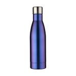 Glamouröse Thermosflasche mit schimmernder Oberfläche, 500 ml farbe blau zweite Vorderansicht