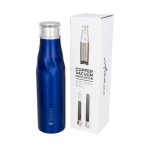 Thermostahlflasche mit originellem Design und Thermofunktion, 650ml farbe blau Druckansicht des Logos 2