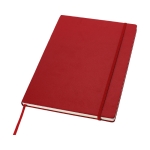 Liniertes A4-Notizbuch mit Hardcover als Werbegeschenk bedrucken farbe rot