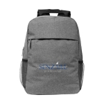 Design-Rucksack aus Polyester 600D für Laptop bedrucken, 15,6'' farbe grau Ansicht mit Transferdruck