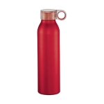 Auslaufsichere Flasche im matten Design, 650 ml farbe rot zweite Vorderansicht