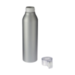 Auslaufsichere Flasche im matten Design, 650 ml farbe silber zweite Ansicht