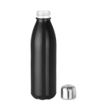 Farbige Glasflasche mit Stahldeckel, 650 ml farbe schwarz zweite Ansicht