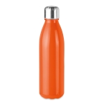 Farbige Glasflasche mit Stahldeckel, 650 ml farbe orange