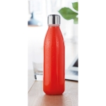 Farbige Glasflasche mit Stahldeckel, 650 ml farbe orange Stimmungsbild zweite Ansicht