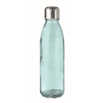 Farbige Glasflasche mit Stahldeckel, 650 ml farbe blau-transparent