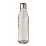 Farbige Glasflasche mit Stahldeckel, 650 ml farbe grau-transparent