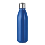 Farbige Glasflasche mit Stahldeckel, 650 ml farbe köngisblau