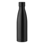 Bedruckte Thermosflasche aus Edelstahl mit Logo, 500 ml farbe schwarz