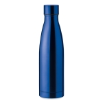 Bedruckte Thermosflasche aus Edelstahl mit Logo, 500 ml farbe blau